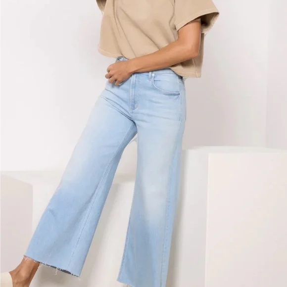 OAT NY Women's Light Blue Wide-Leg Jeans - Picture 1 of 4